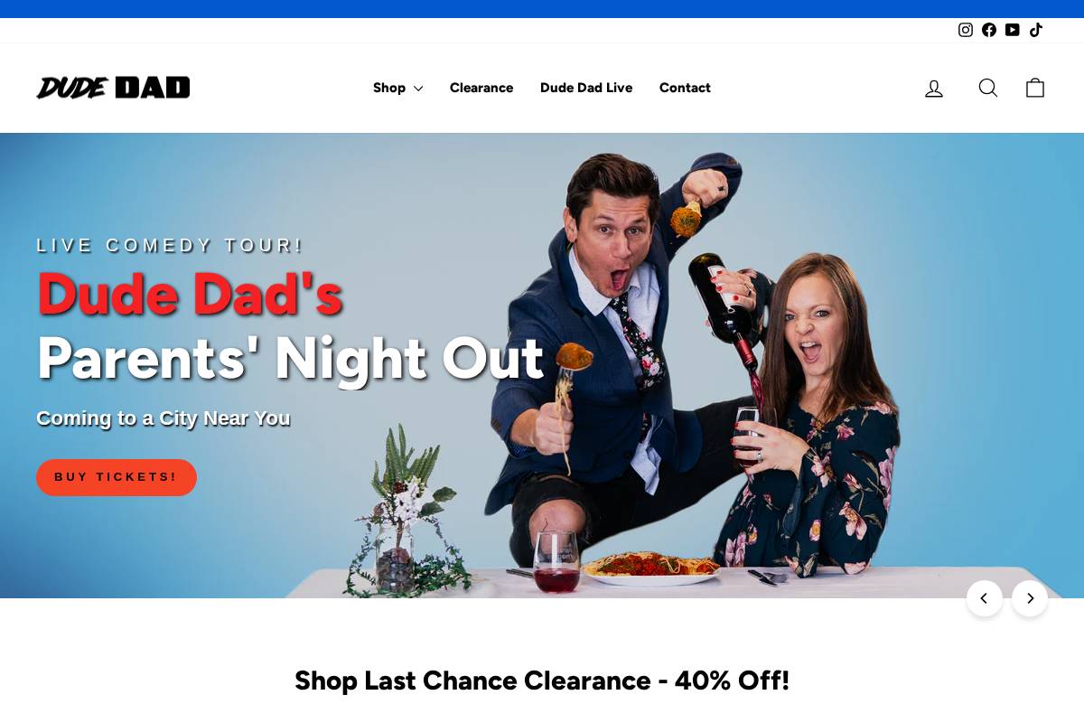 dudedad.com homepage screenshot