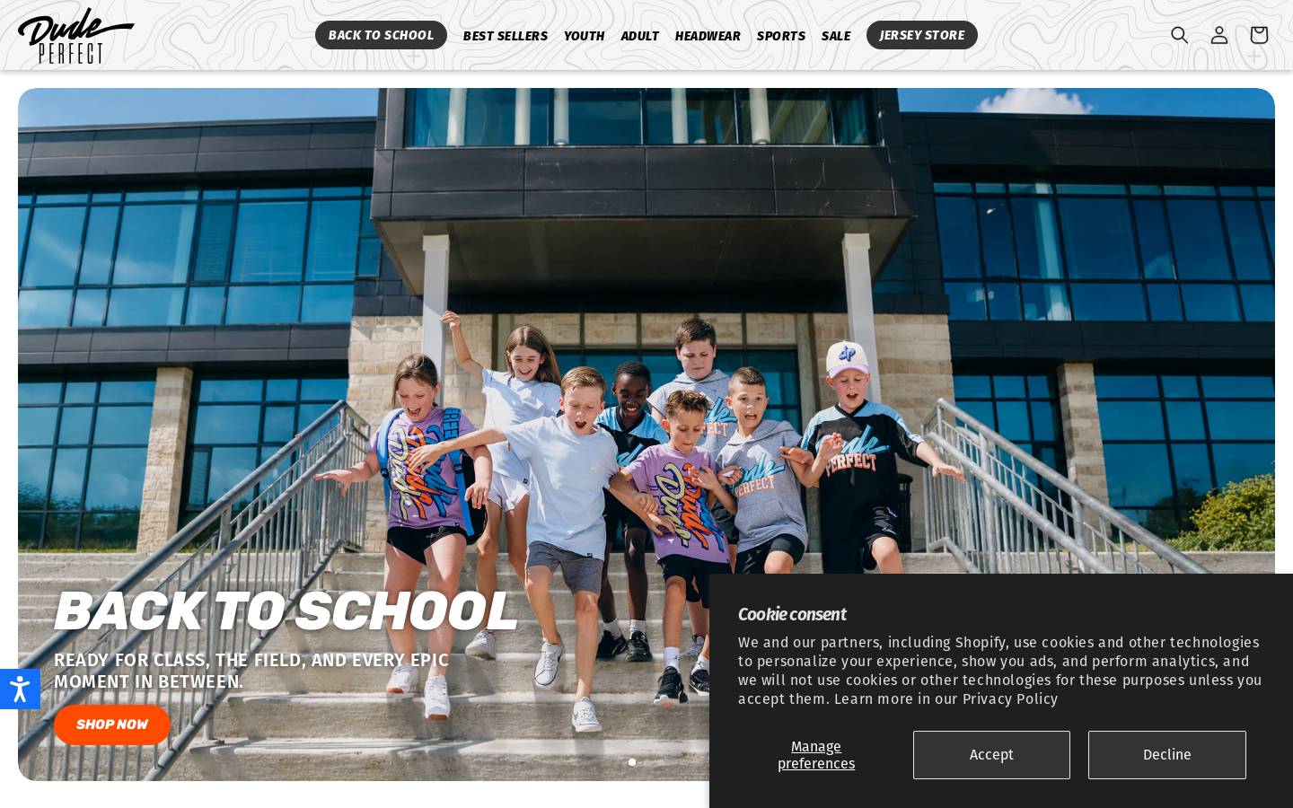 Dude Perfect homepage screenshot