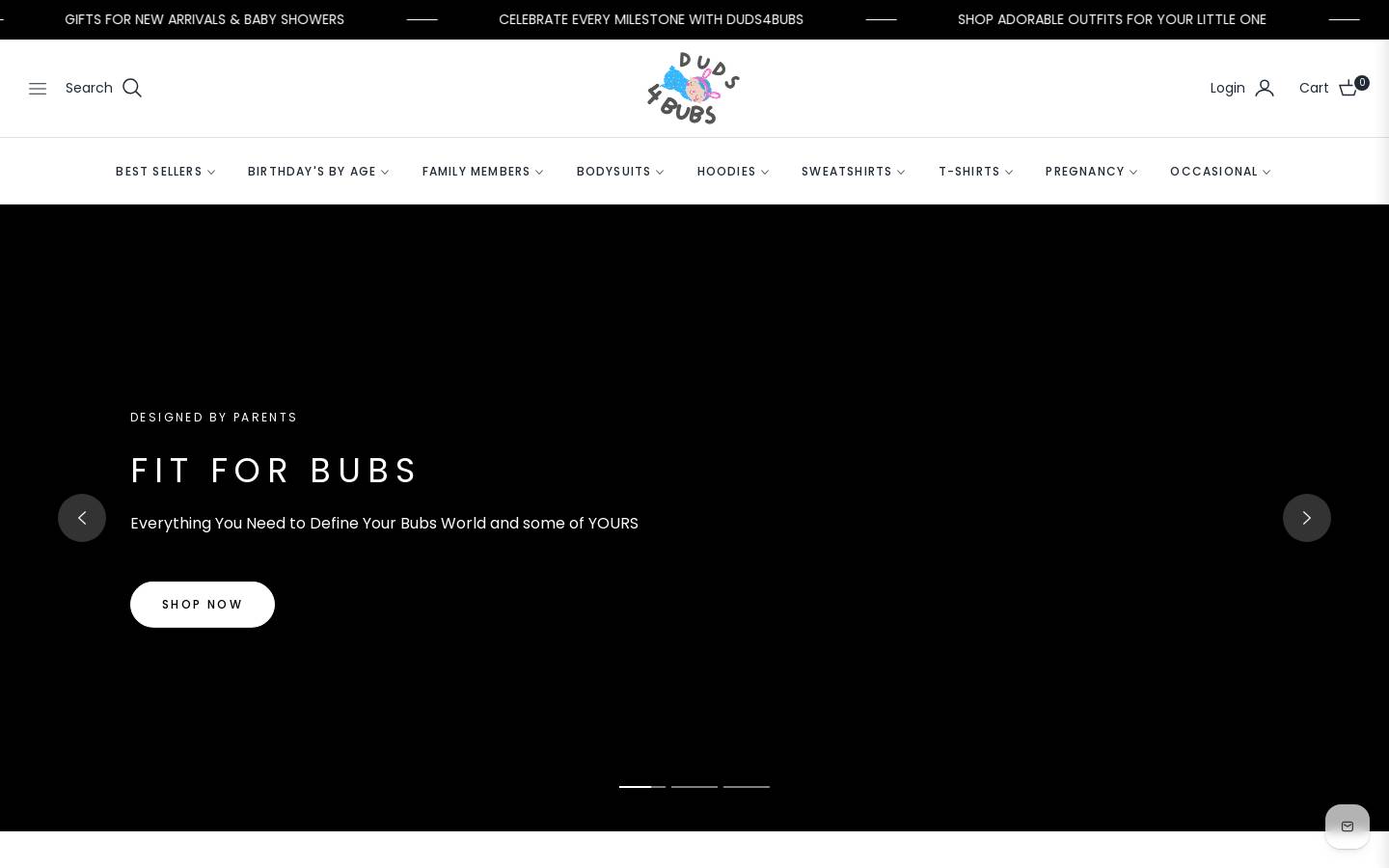 duds4bubs.com homepage screenshot