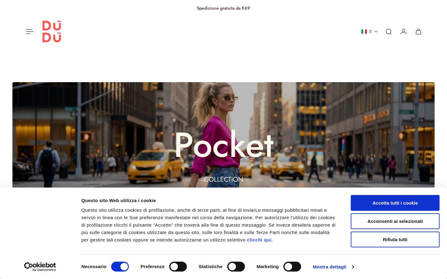 dudubags homepage screenshot