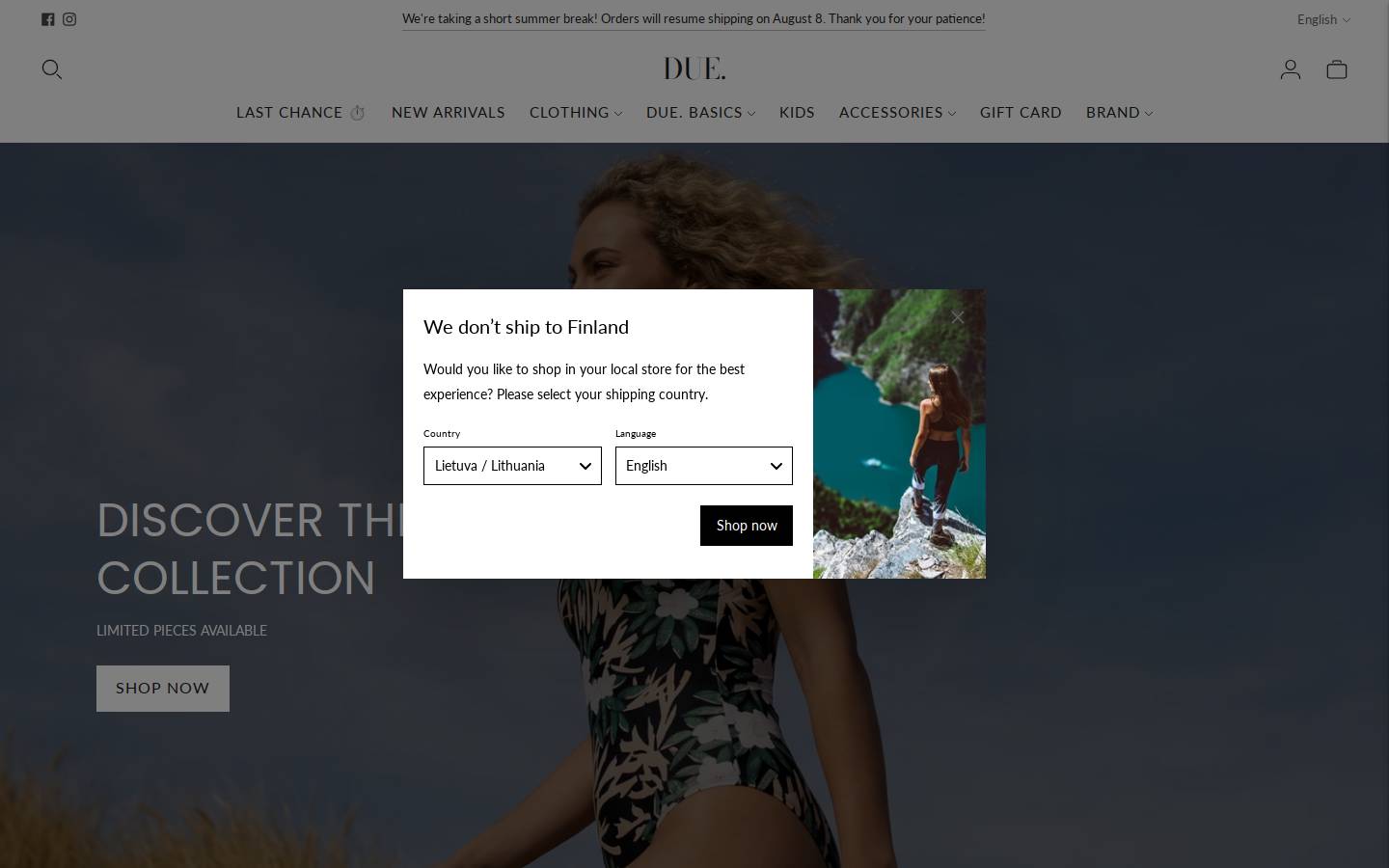duefashion.com homepage screenshot