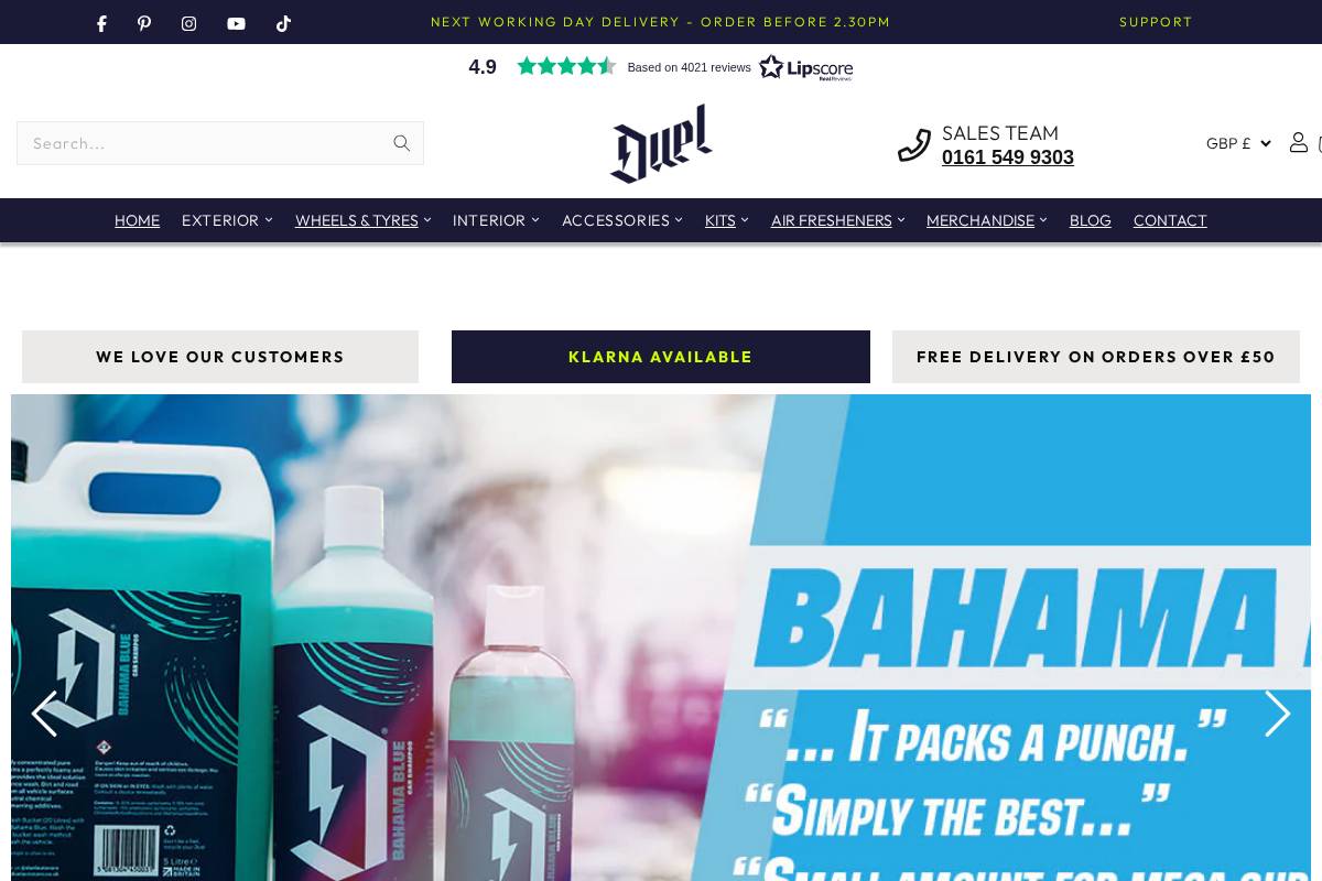 Duelautocare homepage screenshot