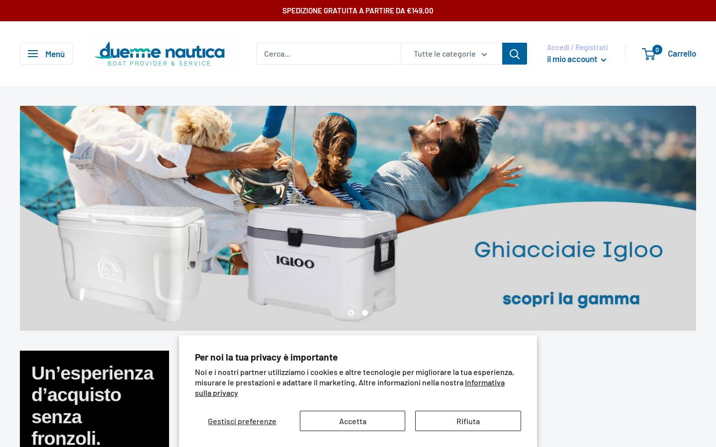 Due Emme Nautica homepage screenshot