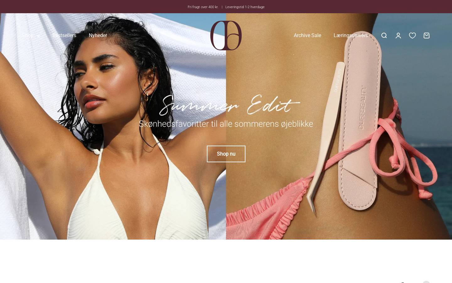DUFFBEAUTY homepage screenshot