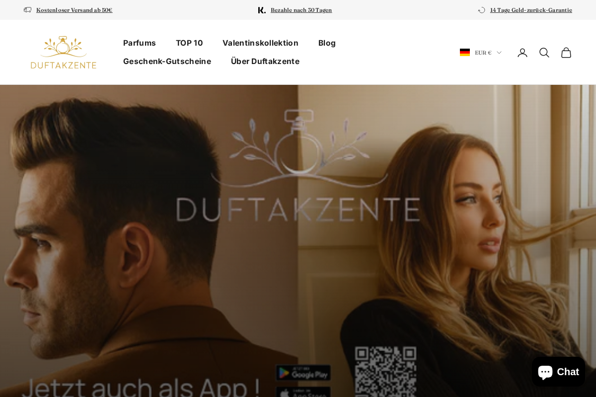 Duftakzente homepage screenshot