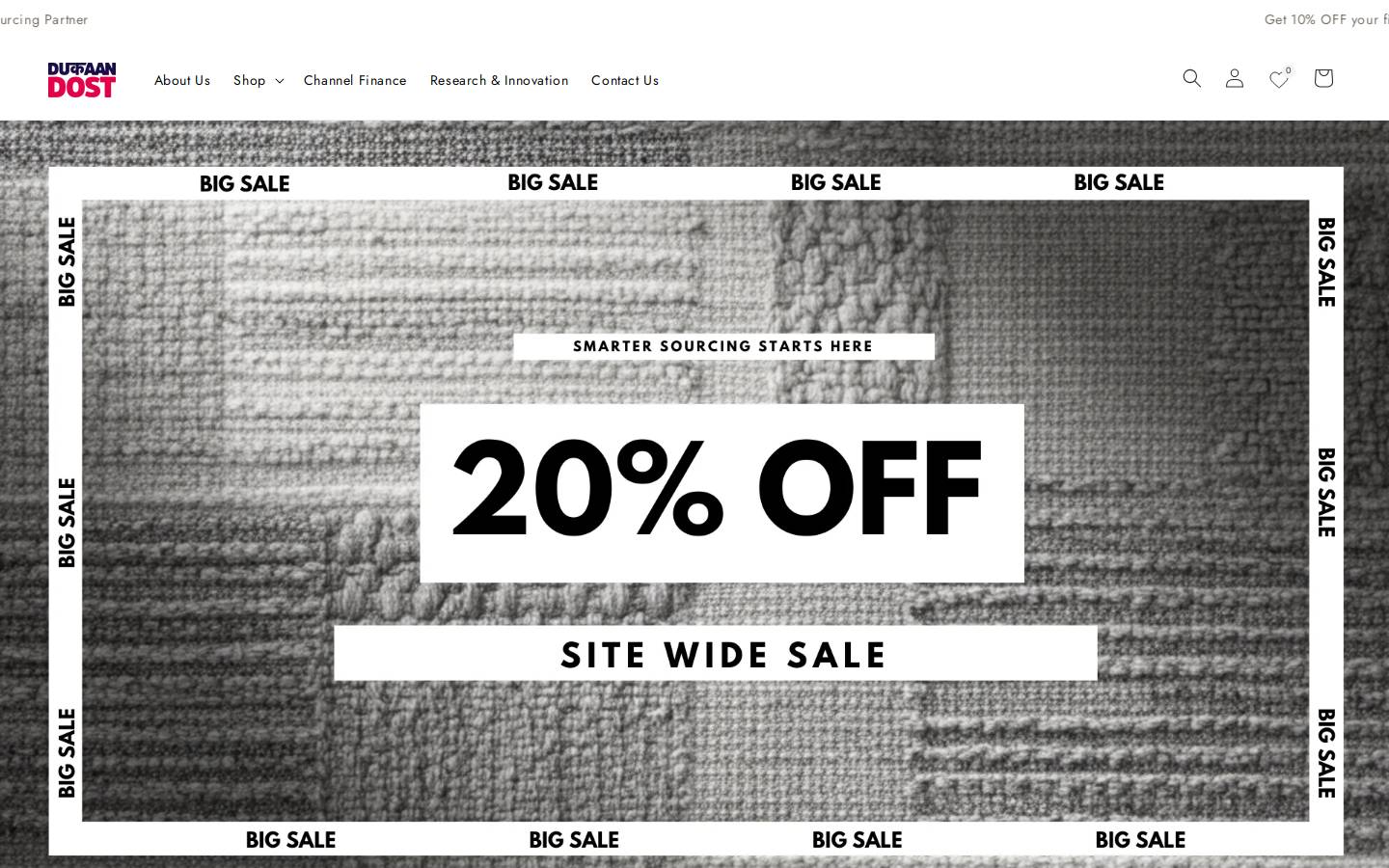 dukaandost.com homepage screenshot