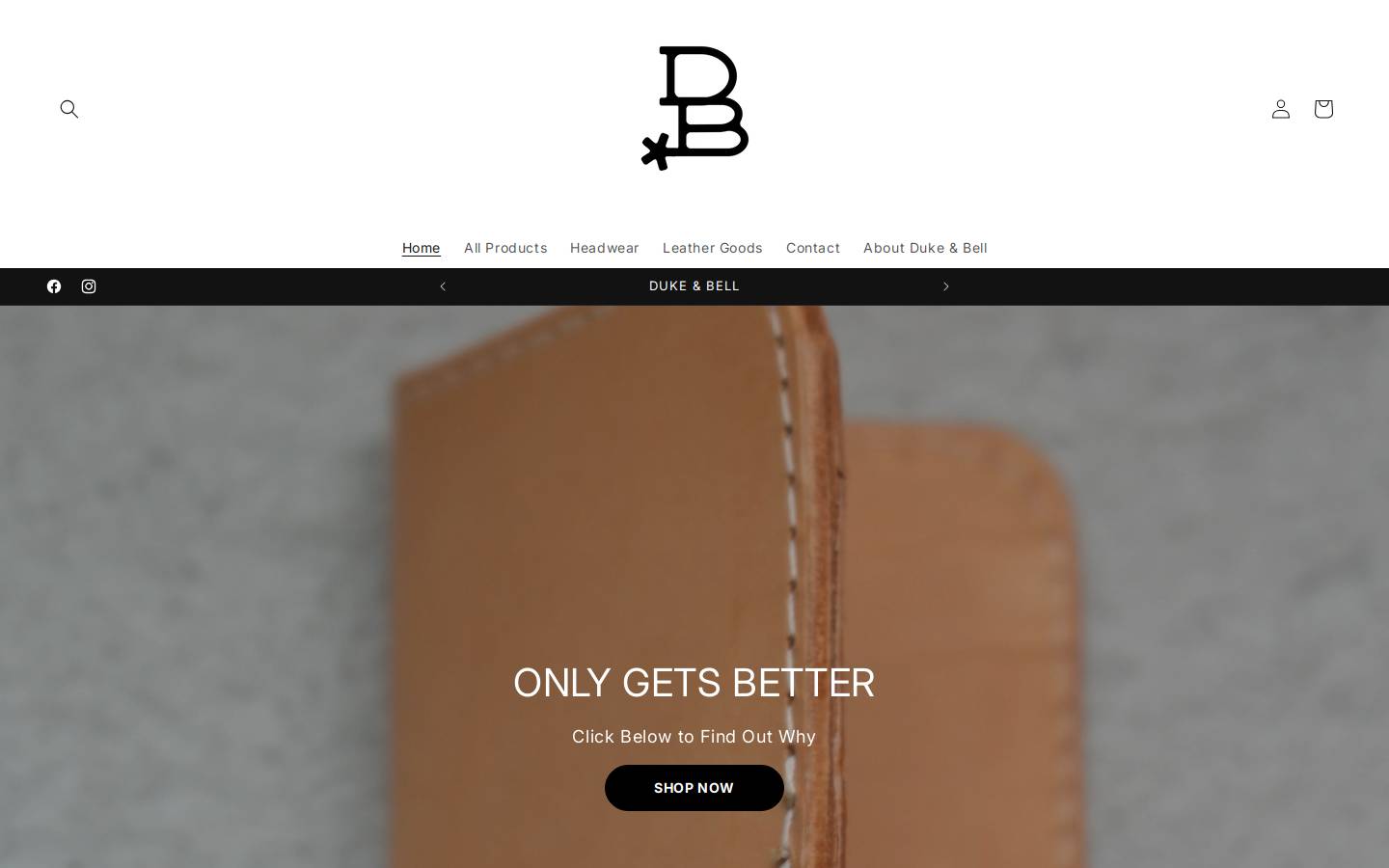 dukeandbell.com homepage screenshot