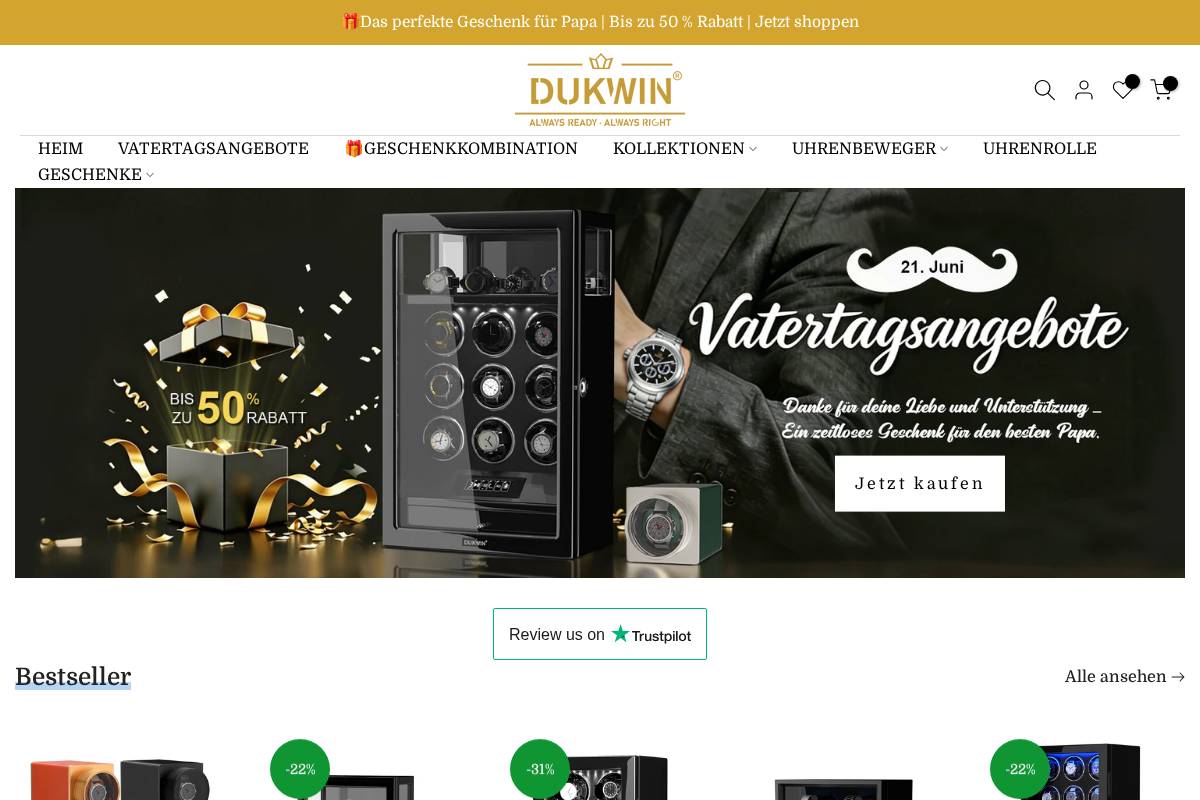 Dukwin homepage screenshot