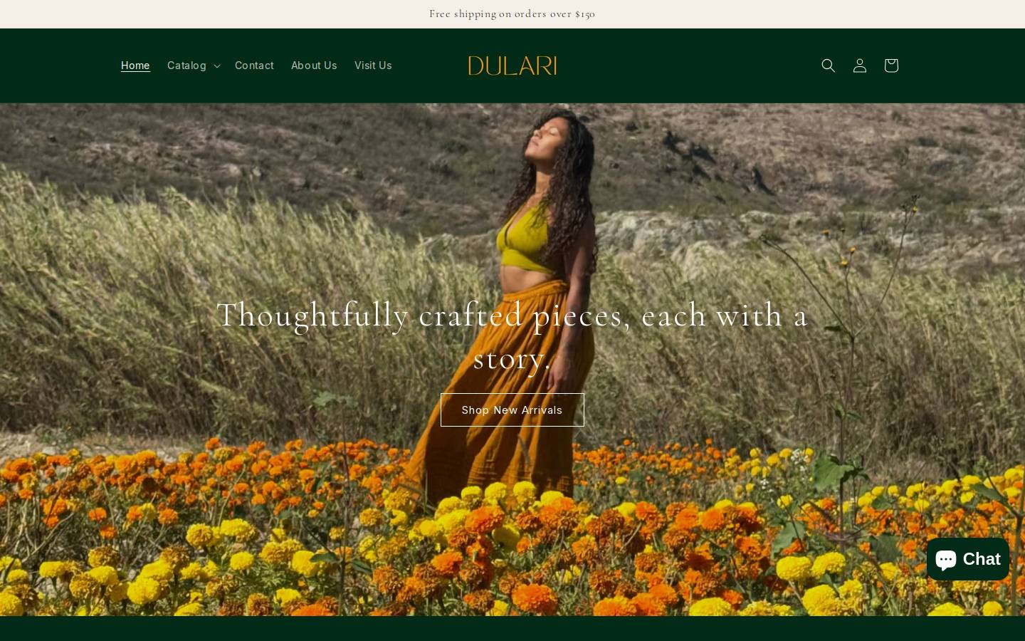 dulari.ca homepage screenshot