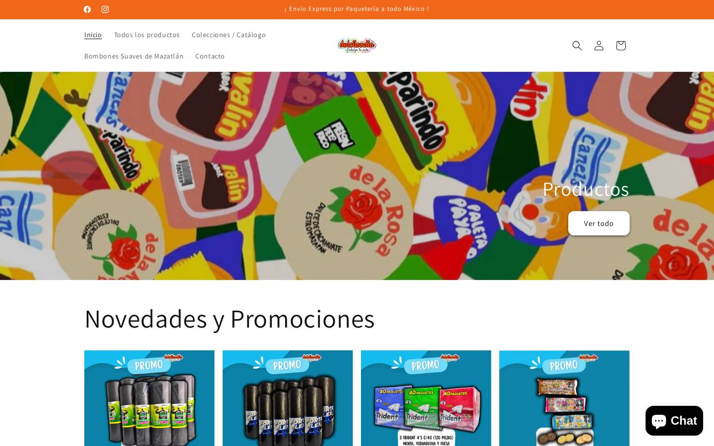 dulcilandia.com.mx homepage screenshot