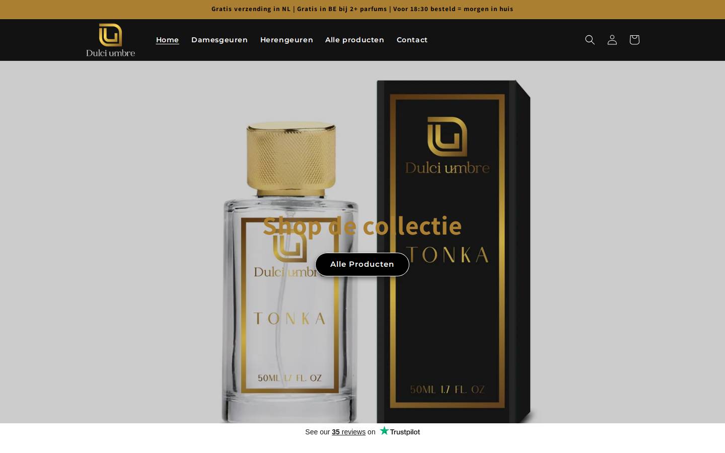 Dulciumbre homepage screenshot