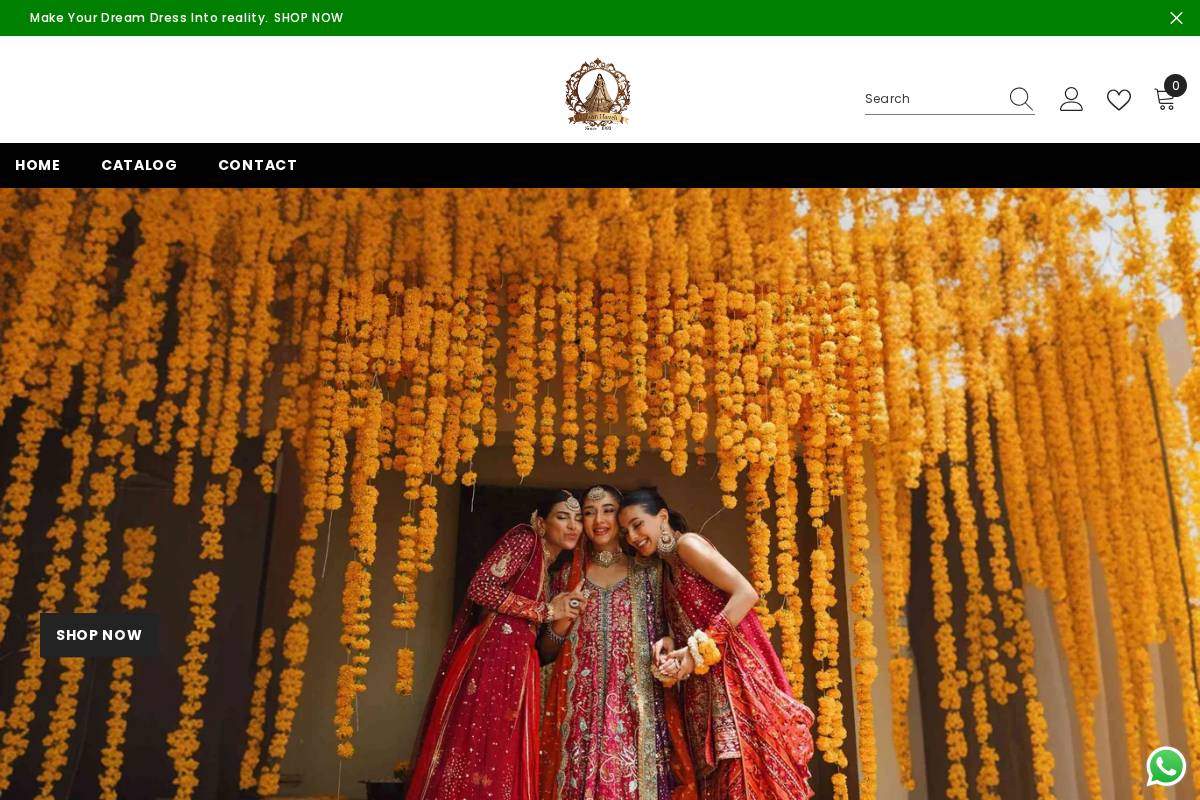 dulhanhaveli.com homepage screenshot