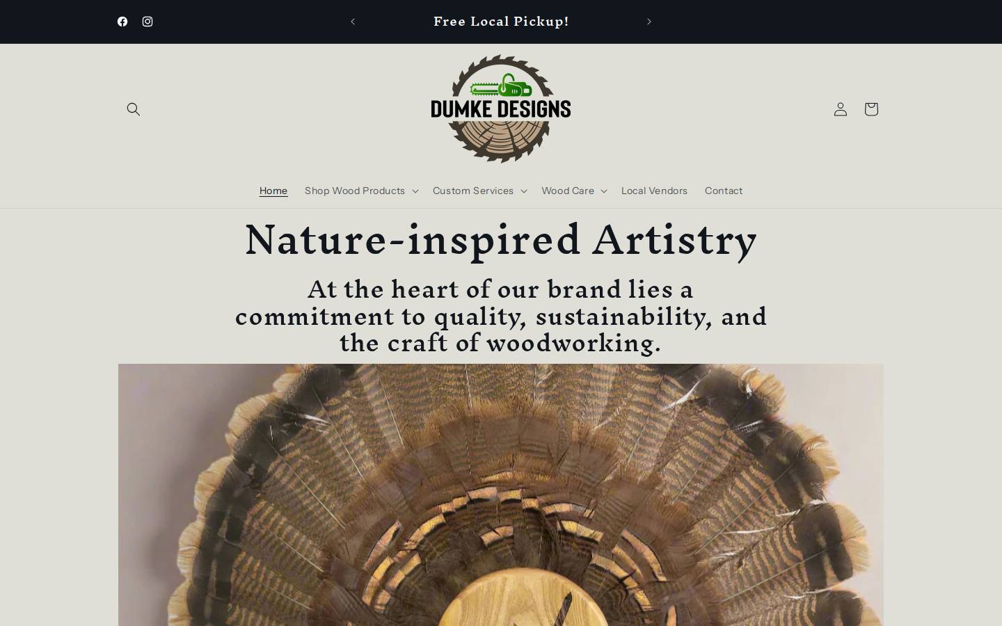 dumkedesigns.com homepage screenshot