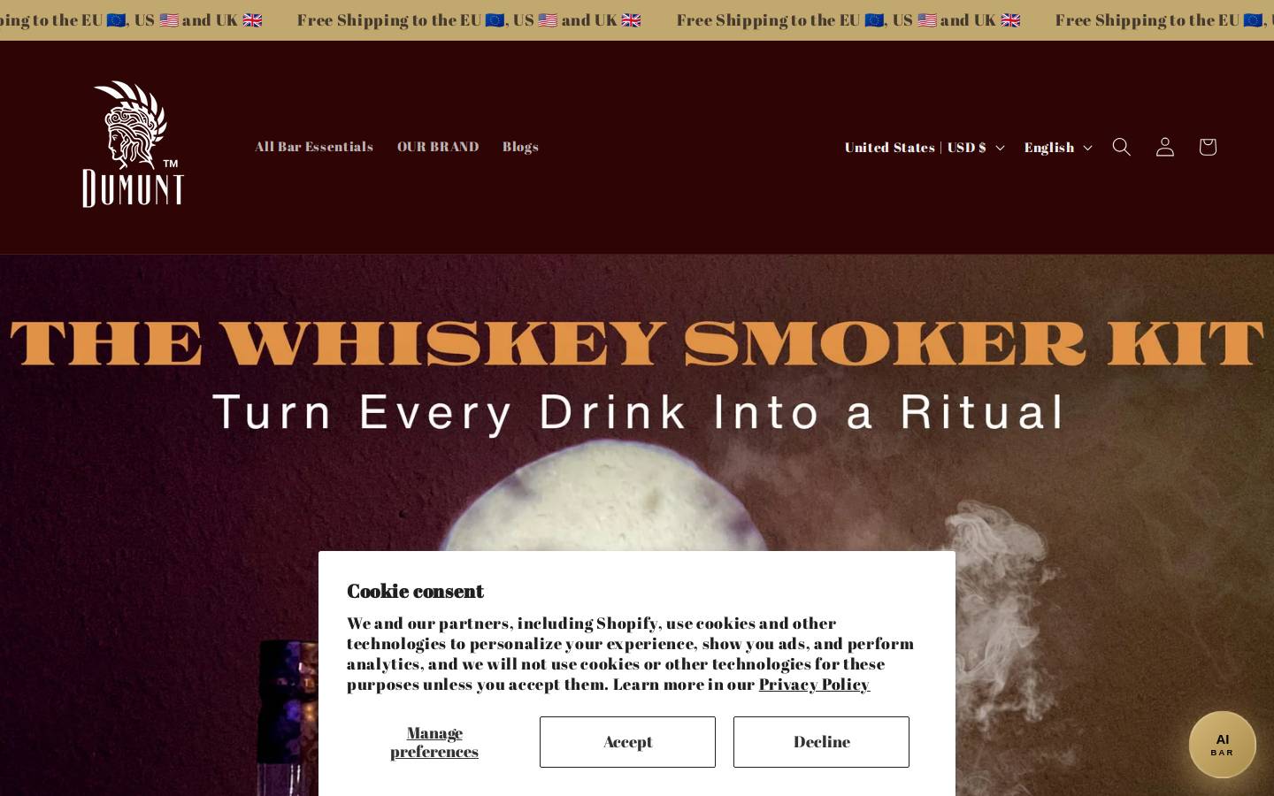 dumunt.com homepage screenshot