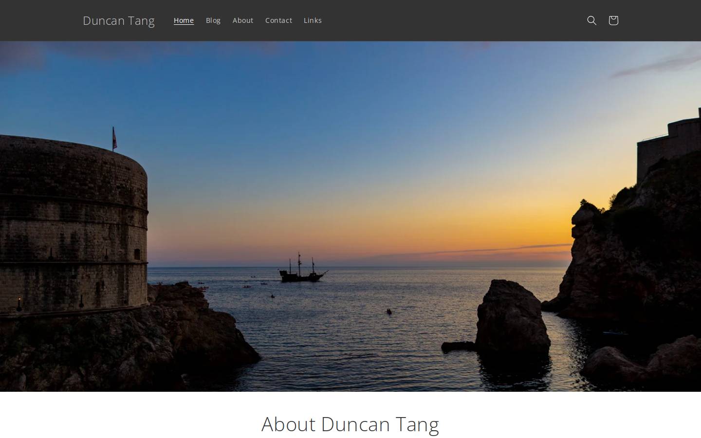 duncantang.com homepage screenshot