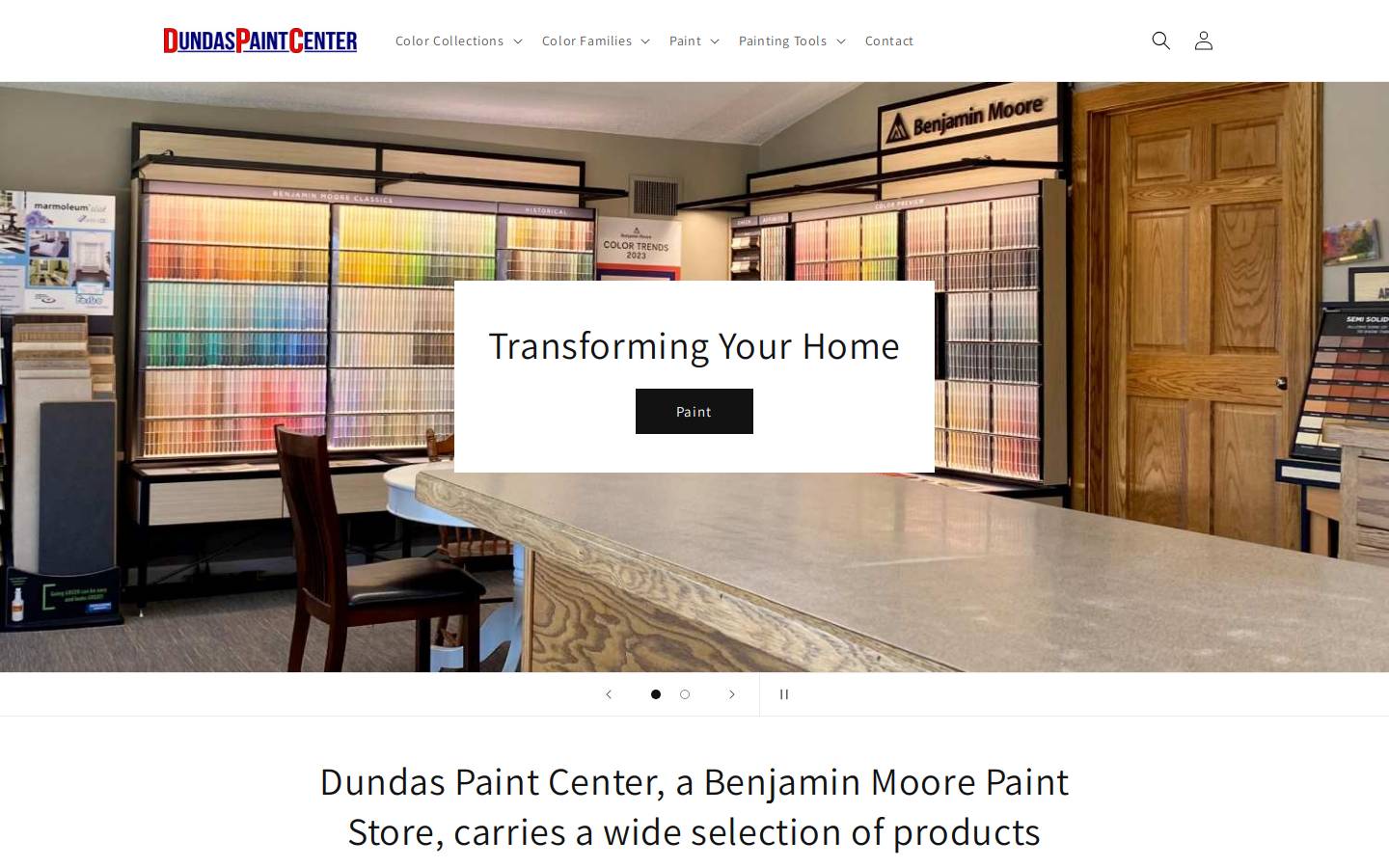 dundaspaintcenter.com homepage screenshot