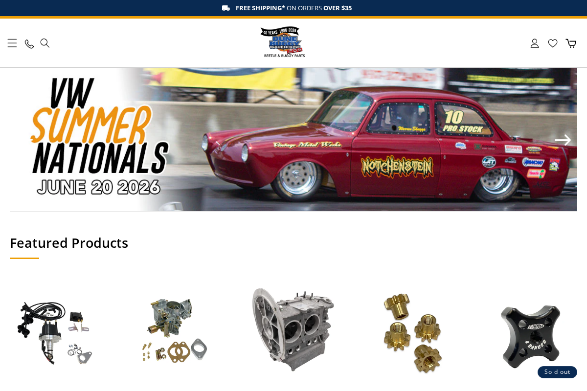 dunebuggywarehouse.com homepage screenshot