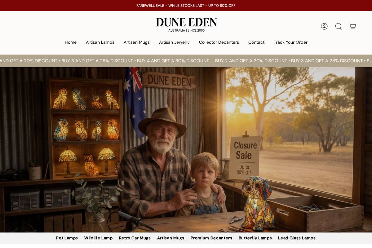 Duneeden homepage screenshot