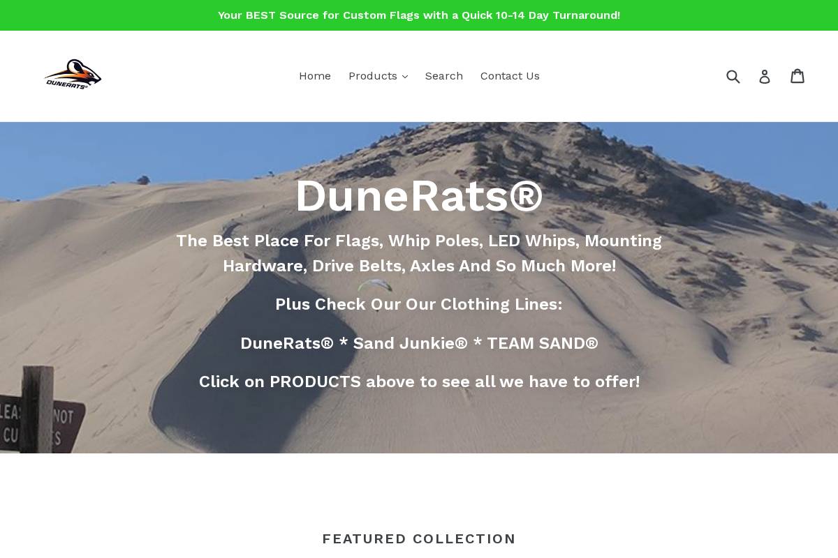 dunerats.net homepage screenshot