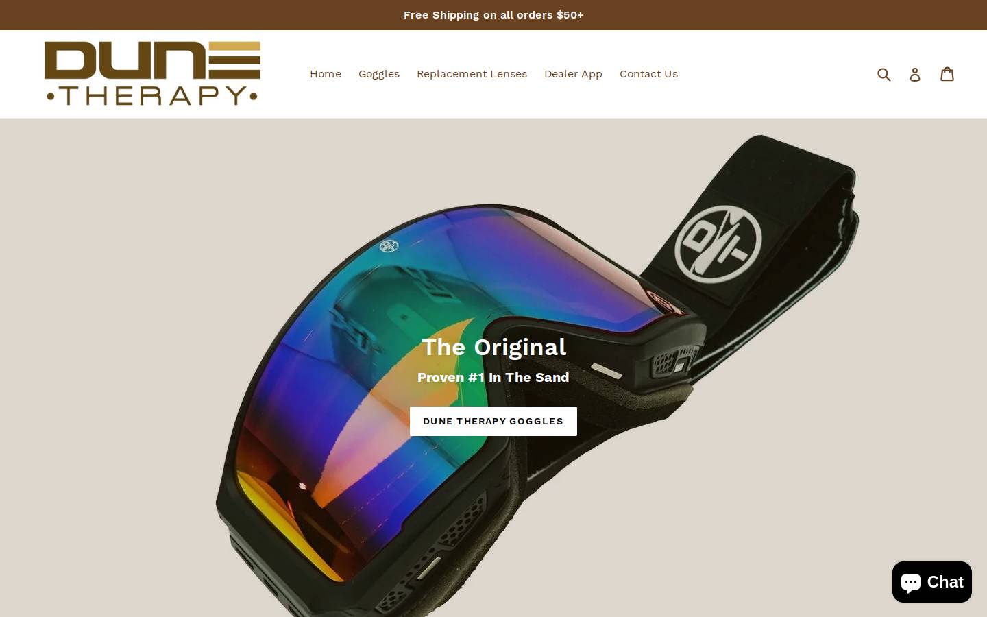 dunetherapy.com homepage screenshot