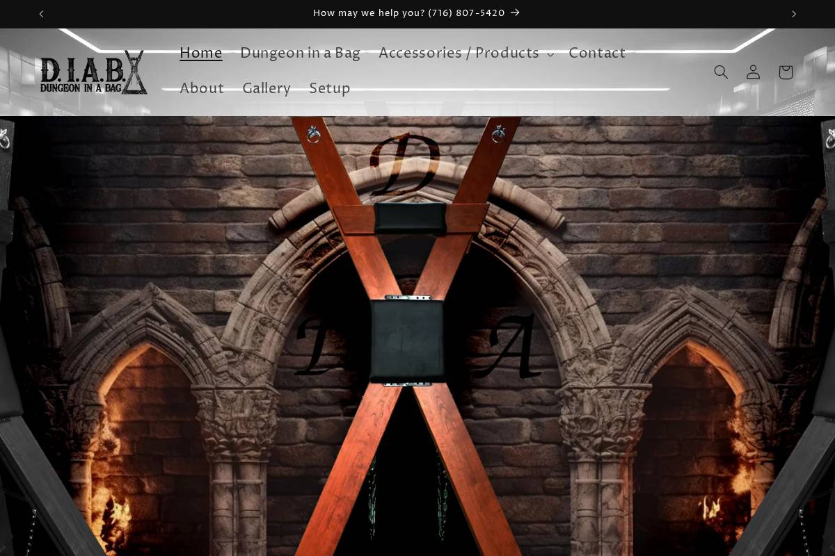 dungeoninabag.com homepage screenshot