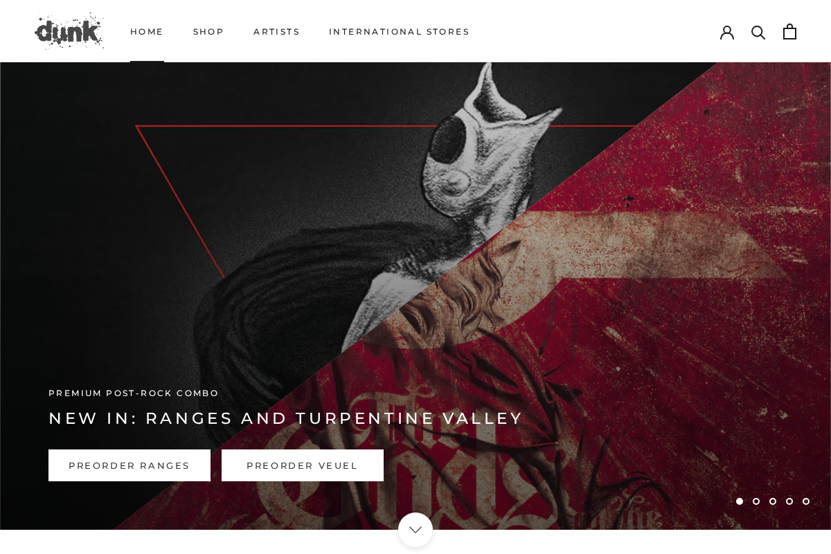 dunkrecords.com homepage screenshot