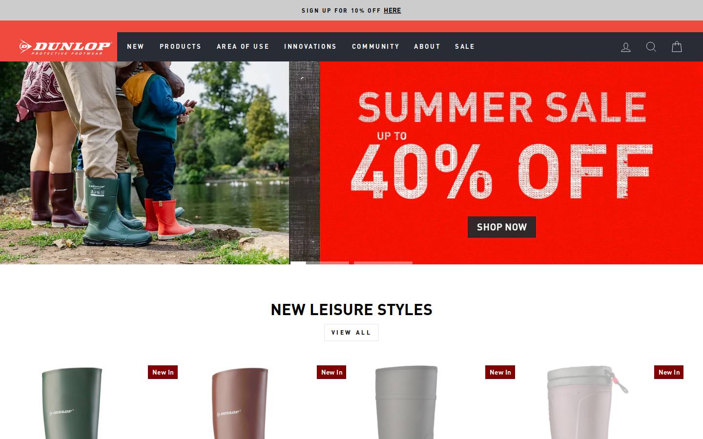 Dunlopboots Uk homepage screenshot