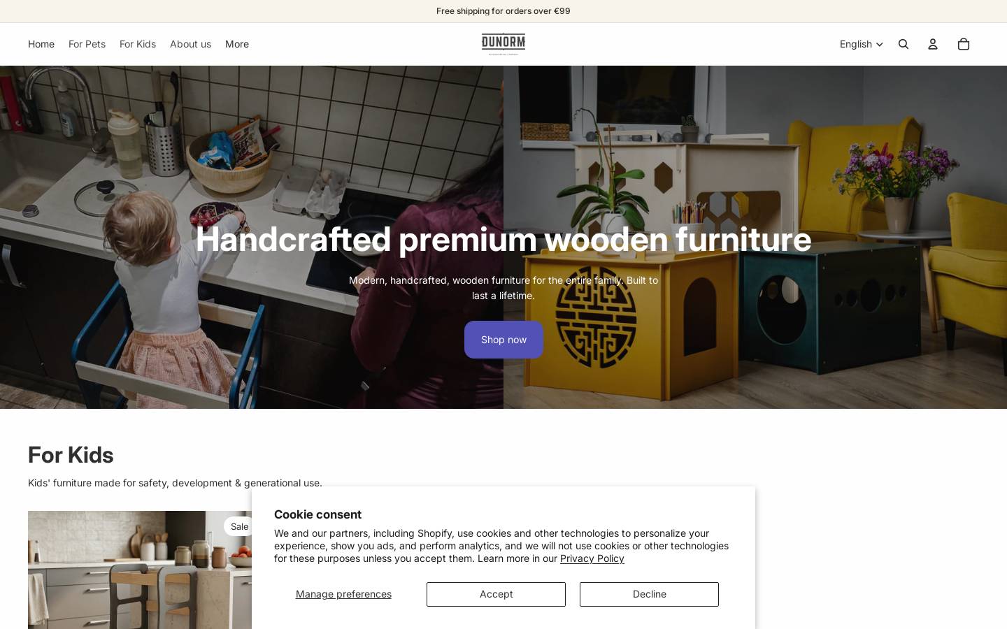 dunorm.com homepage screenshot