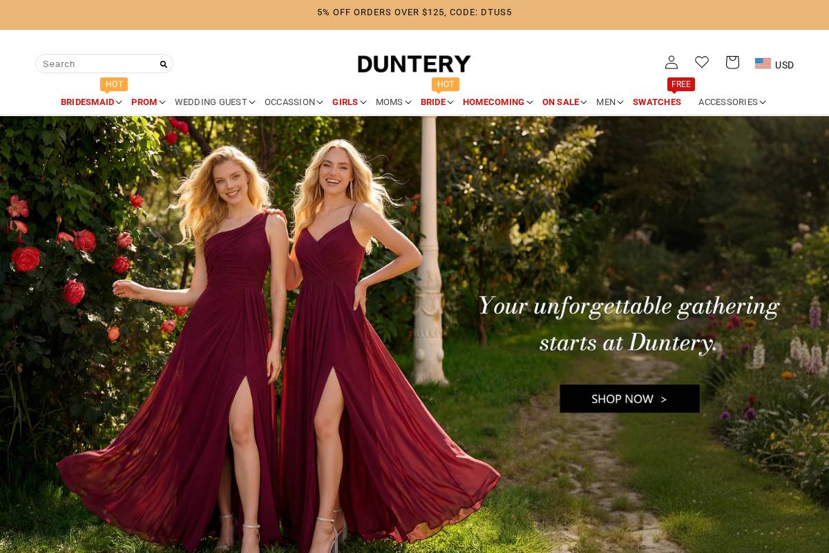 duntery.com homepage screenshot