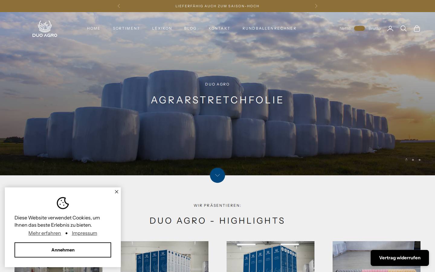 duo-agro.com homepage screenshot