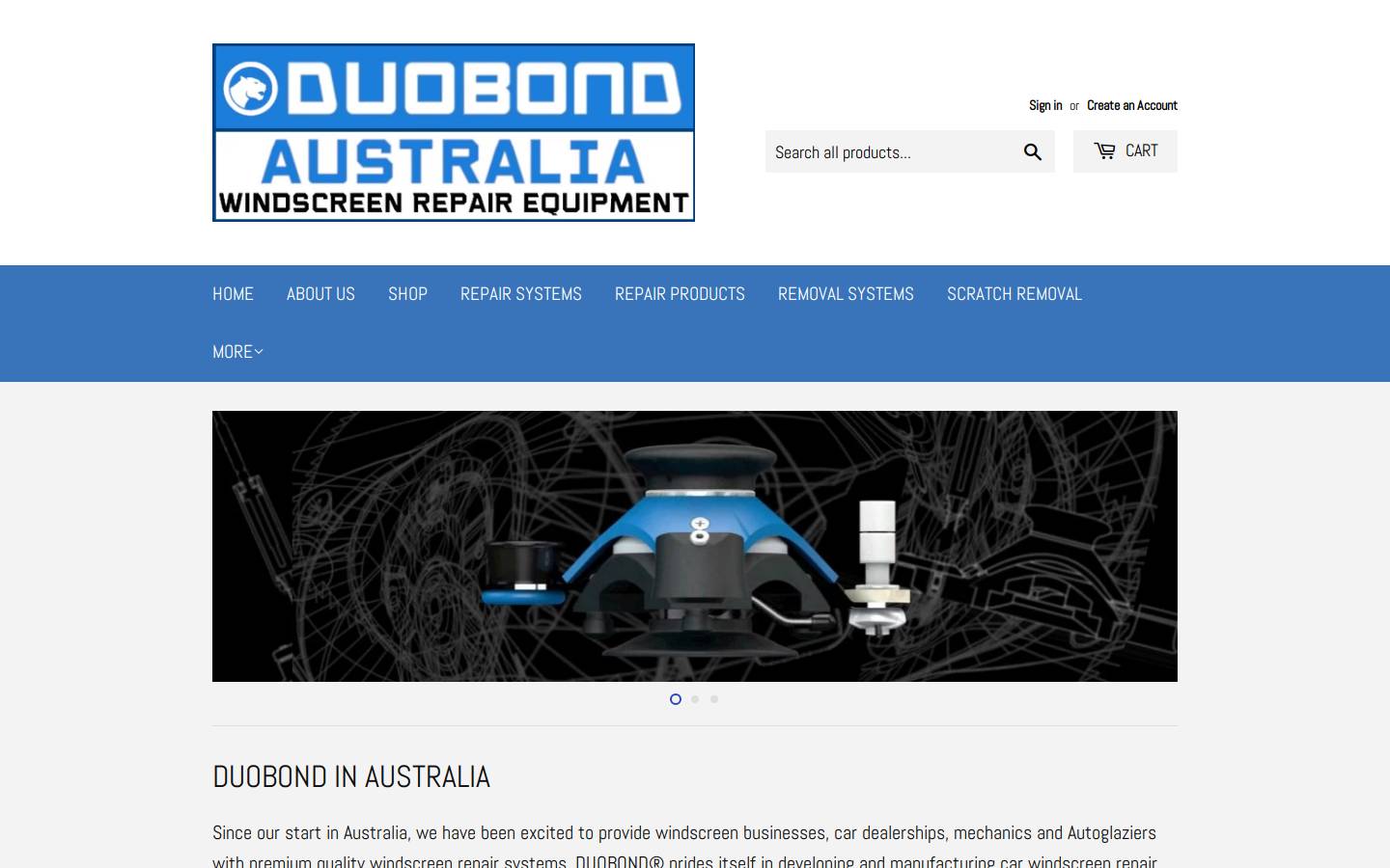 duobondaustralia.com homepage screenshot