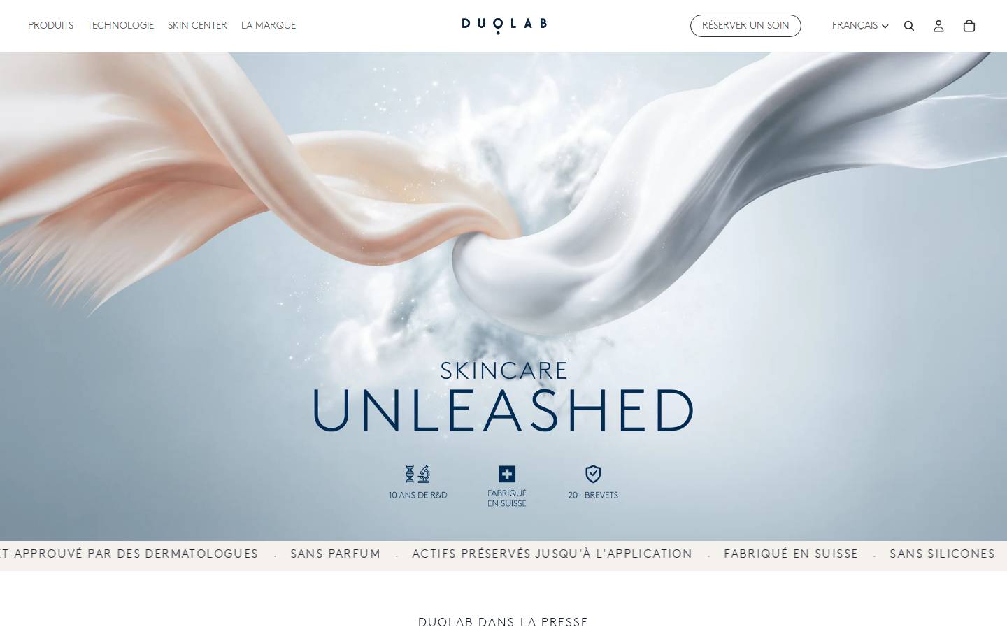 DUOLAB homepage screenshot
