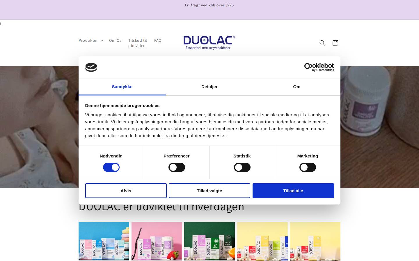 Duolac homepage screenshot