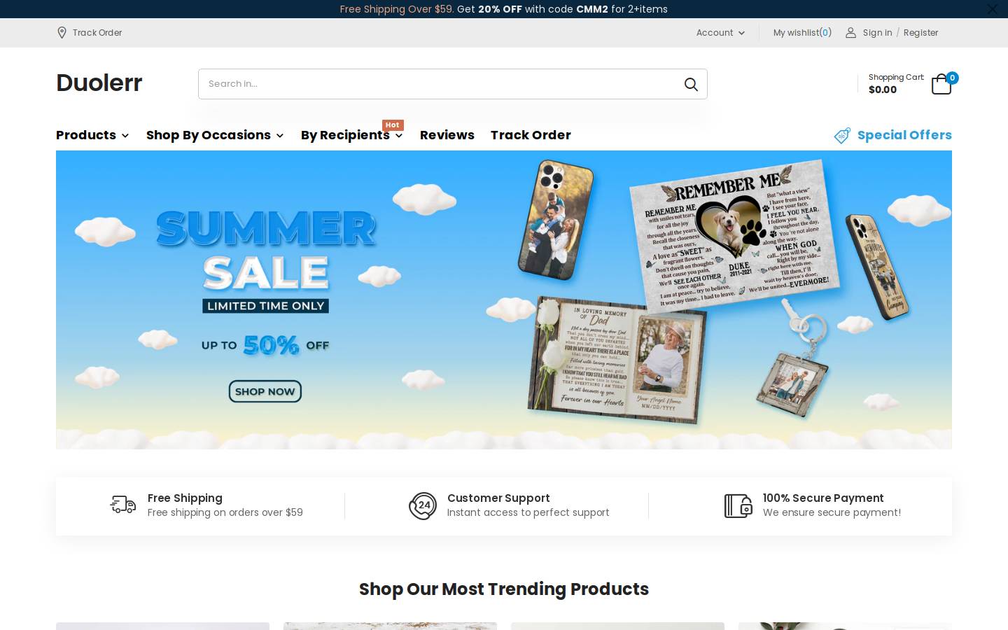duolerr.com homepage screenshot