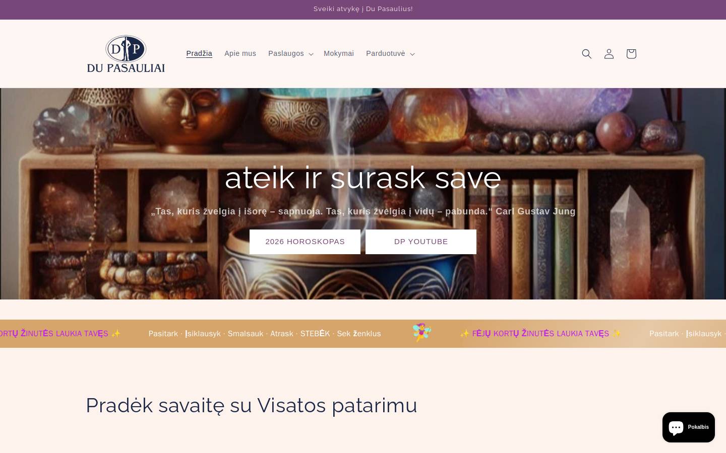 dupasauliai.com homepage screenshot