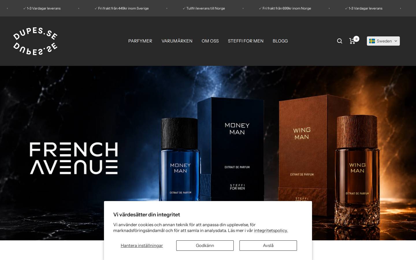 Dupes homepage screenshot