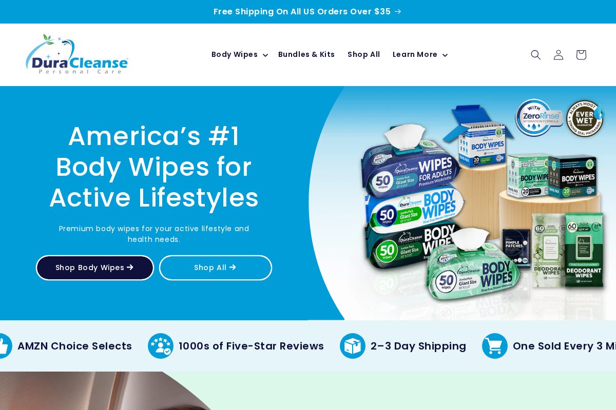 Dura-Cleanse.com homepage screenshot