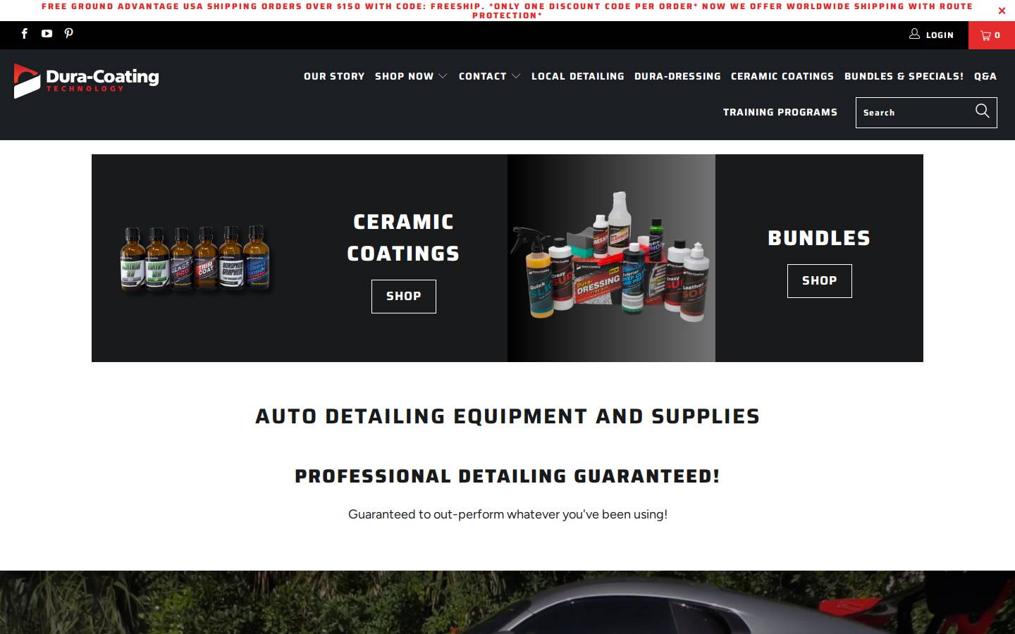 dura-coating.com homepage screenshot