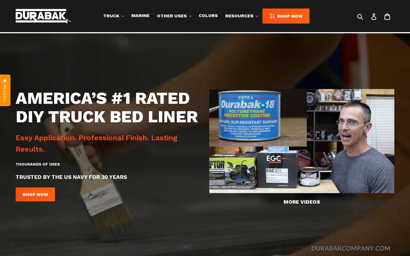 durabakliner.com homepage screenshot