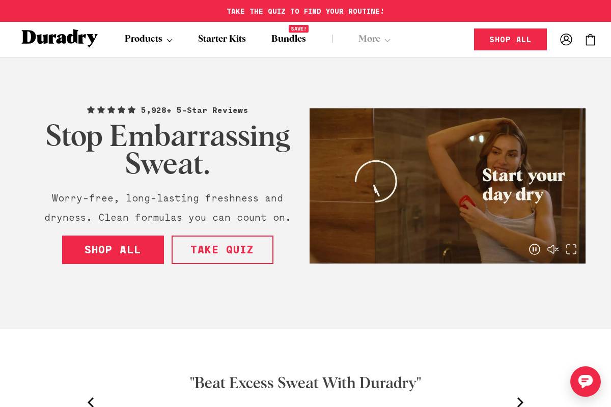 Duradry homepage screenshot