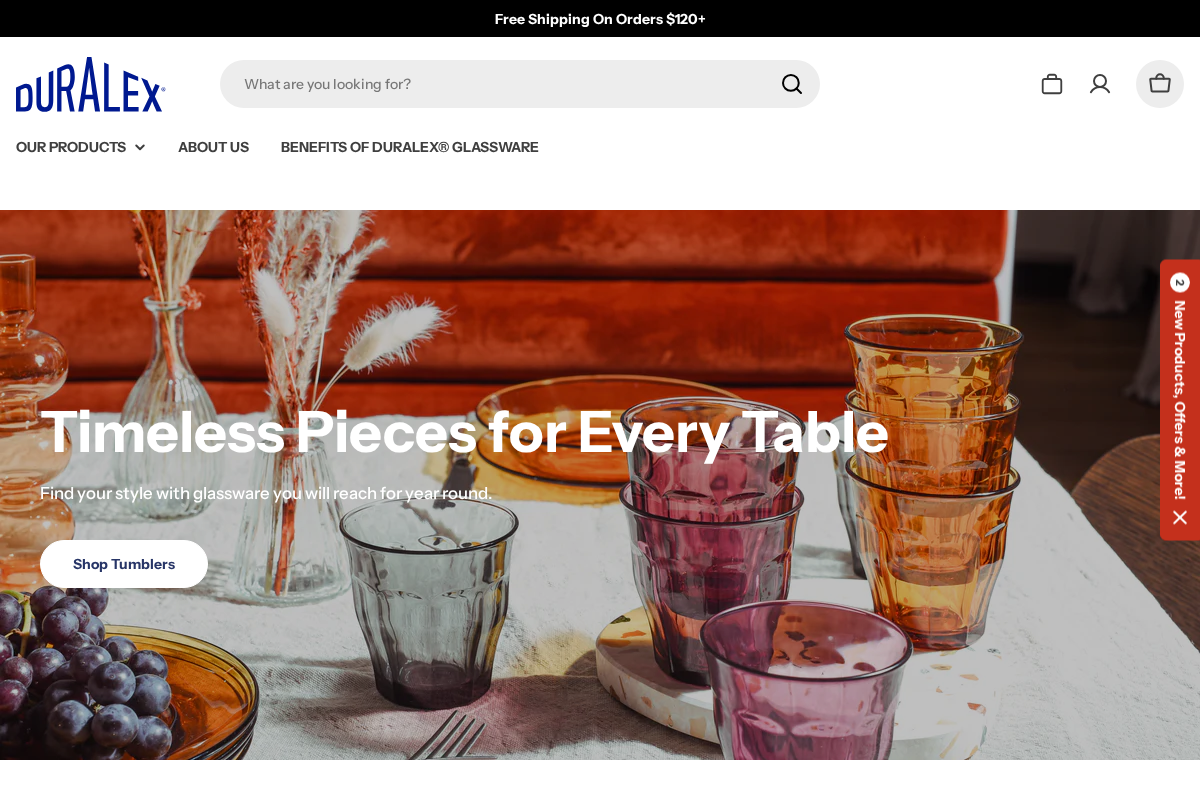 Duralex USA homepage screenshot