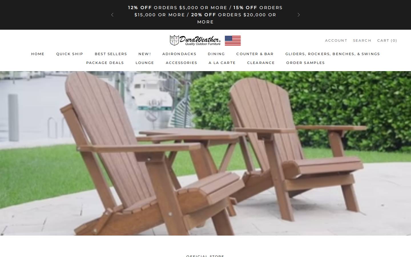Duraweather Poly homepage screenshot
