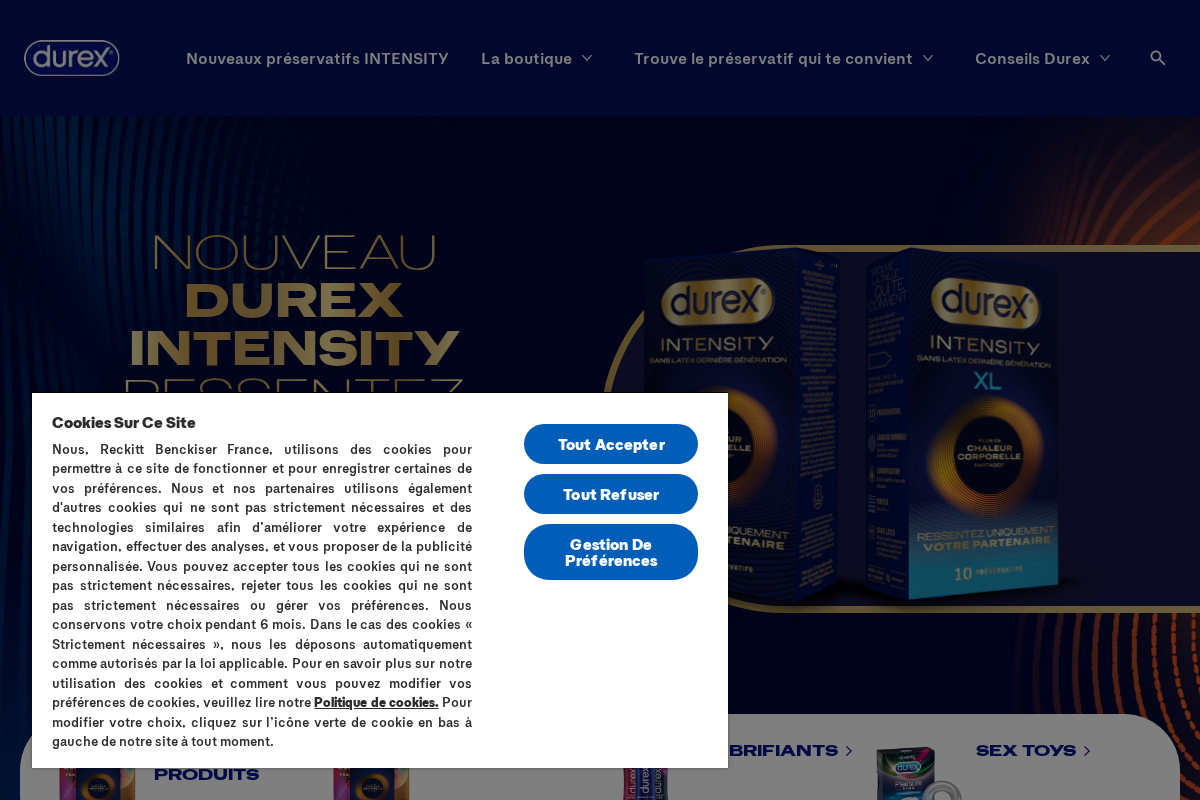 durex.fr homepage screenshot