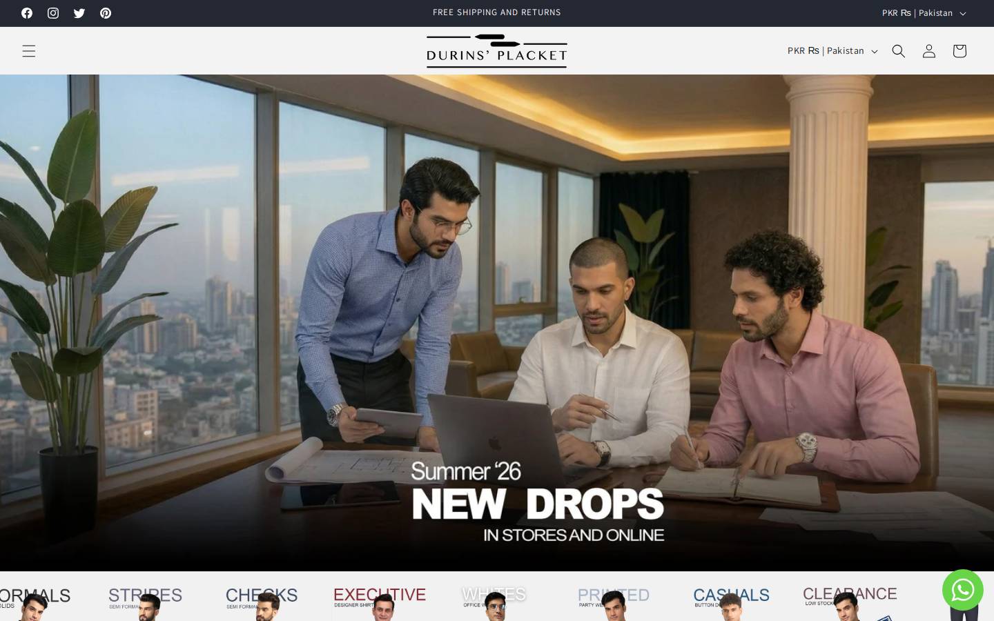 durinsplacket.com homepage screenshot