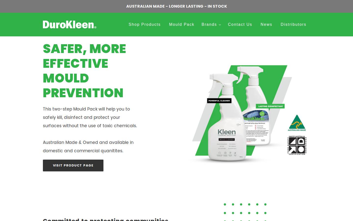 durokleen.com homepage screenshot