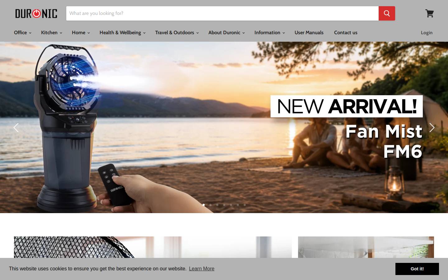 Duronic homepage screenshot