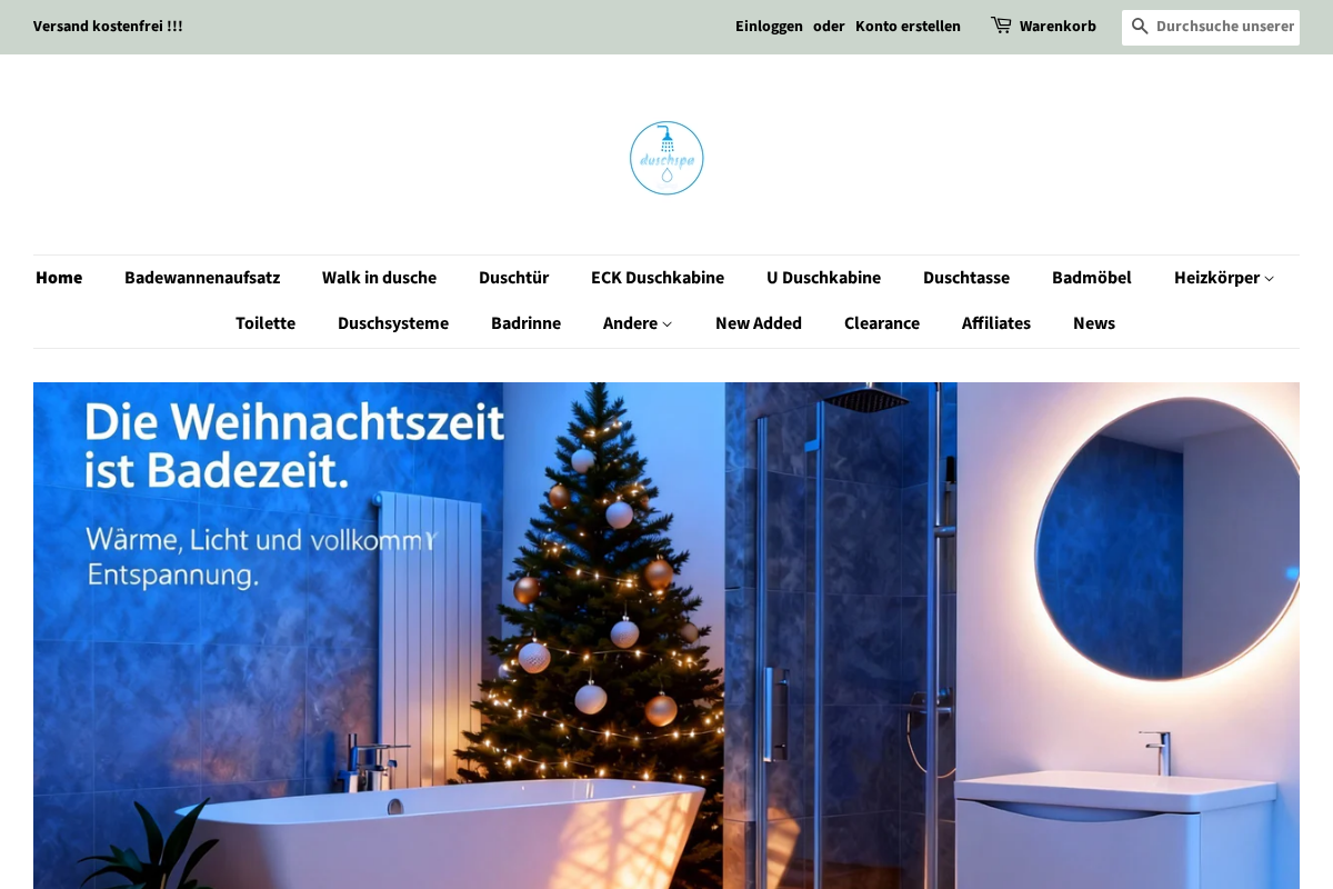 Duschspa homepage screenshot