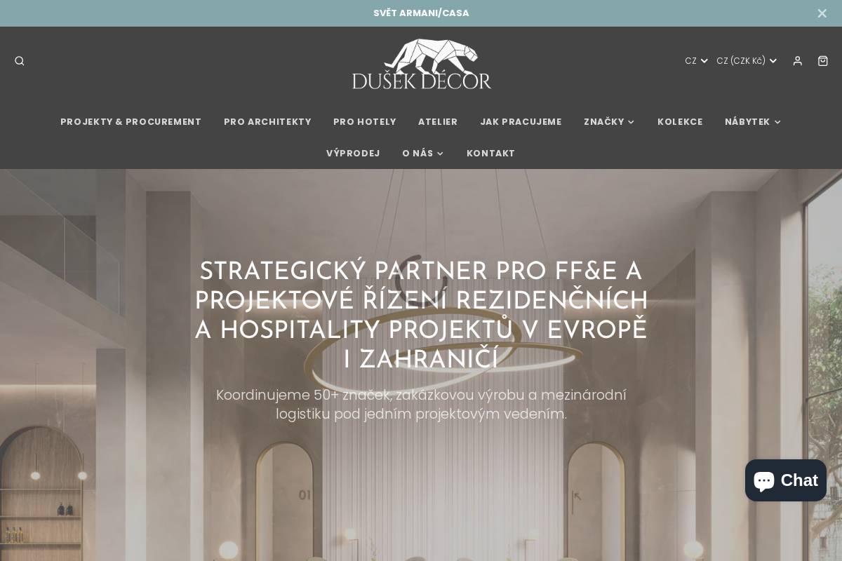 dusekdecor.com homepage screenshot