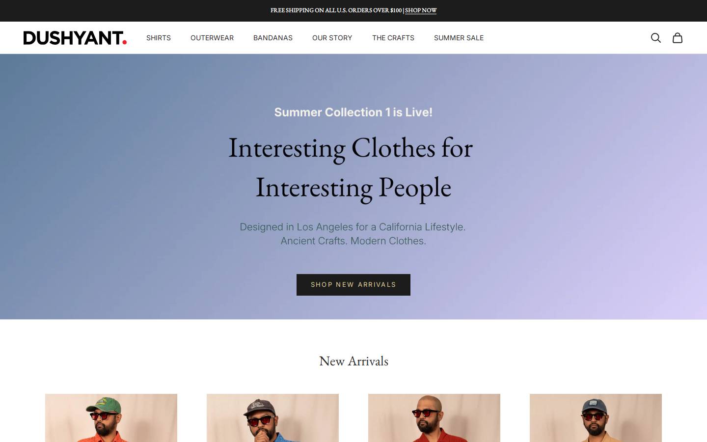 dushyant.us homepage screenshot