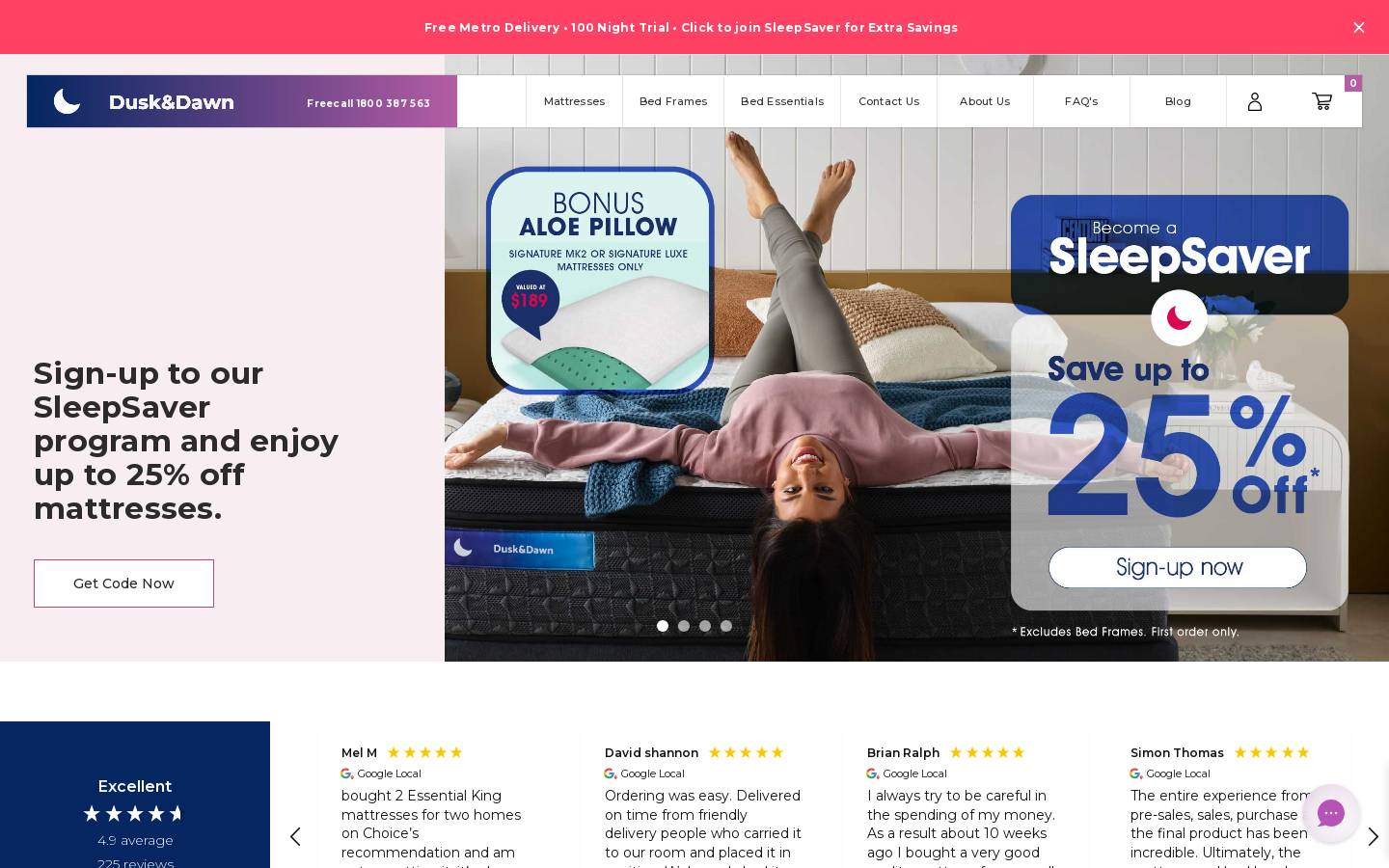 Dusk&Dawn homepage screenshot